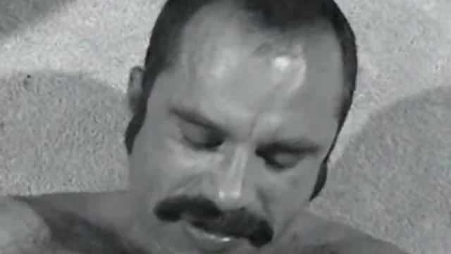Mustache daddy has muscular fuck