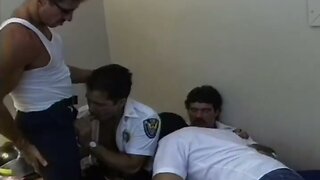 Police officer group sex