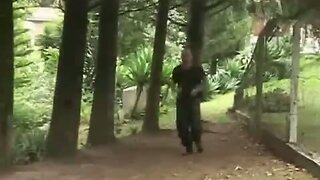 Army guys fuck in woods