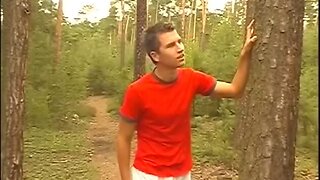 Hot 3some sex in woods