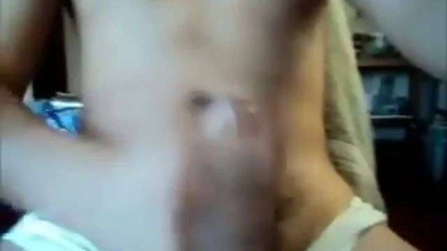 Quite a huge haired teenager penis stroked