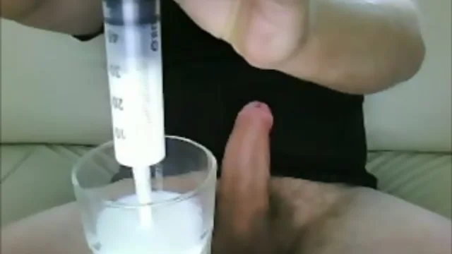 Inserting milk into my penis