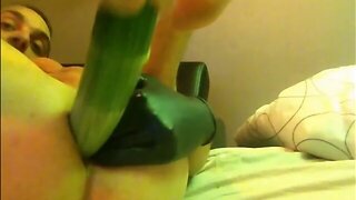 self Anal cucumber and fist
