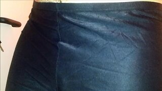 Chocolate spandex leggings (from vol1) in bum insertion vol12