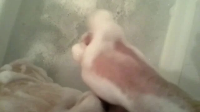 Hard soapy penis ready for action!