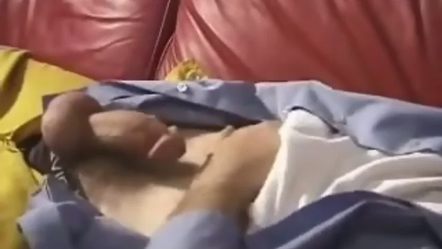 Bear Firefighter plays with his dick