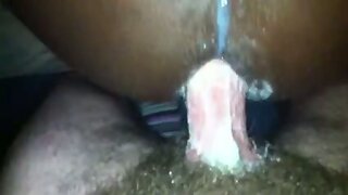 pounding my teenager`s butt filled with my jizz