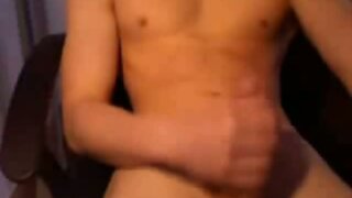 Young boy jerking off In A Webcam