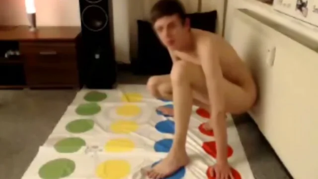 College Student Plays Twister