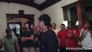 College boys playing gay sex games to join fraternity