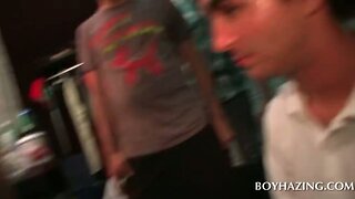 College boys ass shaved in fraternity gay sex games