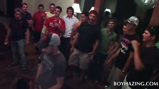 College fraternity group sex with fresher blowing dicks