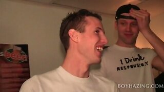 College boys playing with dicks at a gay sex party