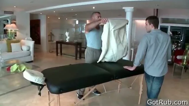The start of a massage