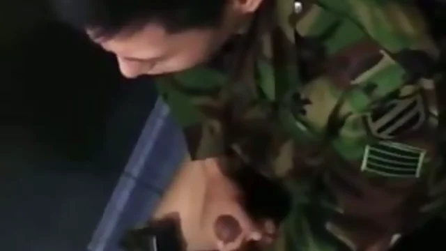 soldier caught wanking