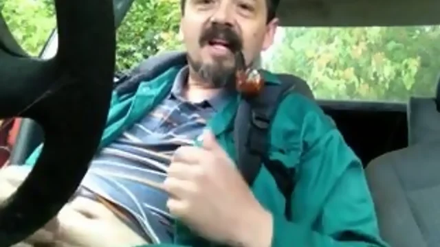 Smoking and stroking in car