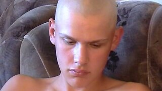 Teen bald gay loves playing solo