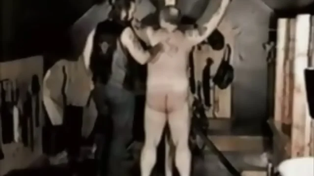 Vintage Hairy Bear Bondage and Spanking: An Intense BDSM Play