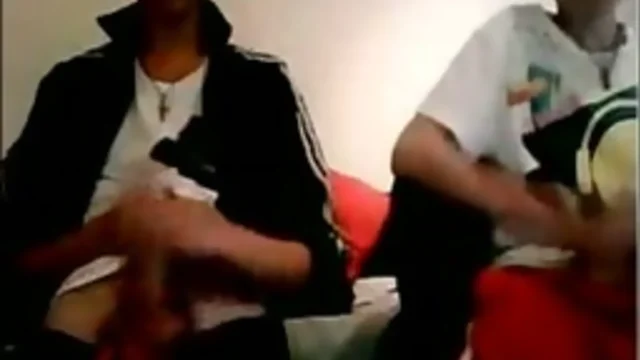 2 Boys wank each other on web cam