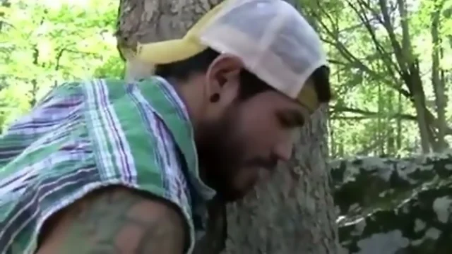Jodiendo un culo a pelo en el bosque
