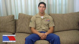 Corporal Archer: Sexy Latino Muscle Stud`s First Solo!