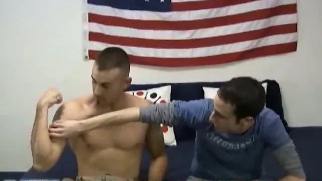 Military man tops an ass