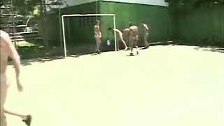 Naked soccer game with hotties