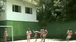 Naked soccer game with hotties