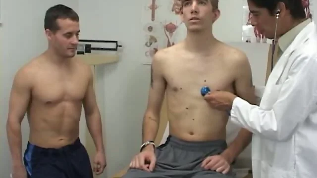 College boys in with doctor