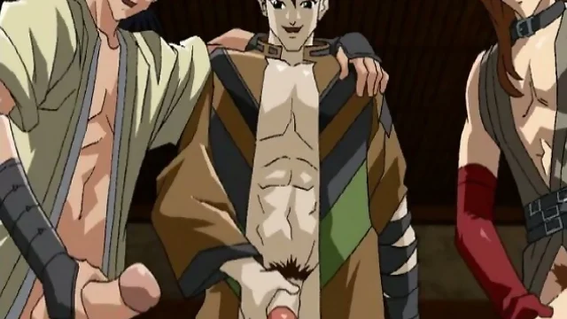 Naughty gay anime boy gets his ass filled with cum