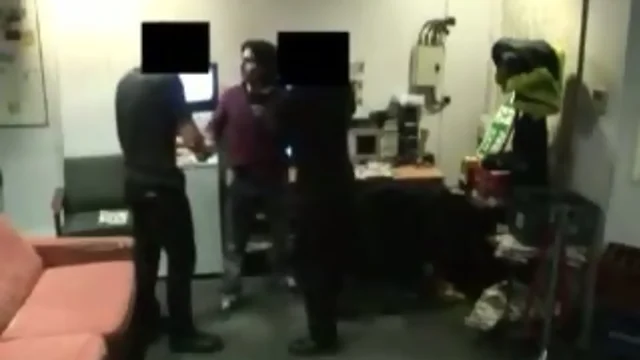 Shocked Security Guard Finds Two Gay Men in the Room, Ready to Explore