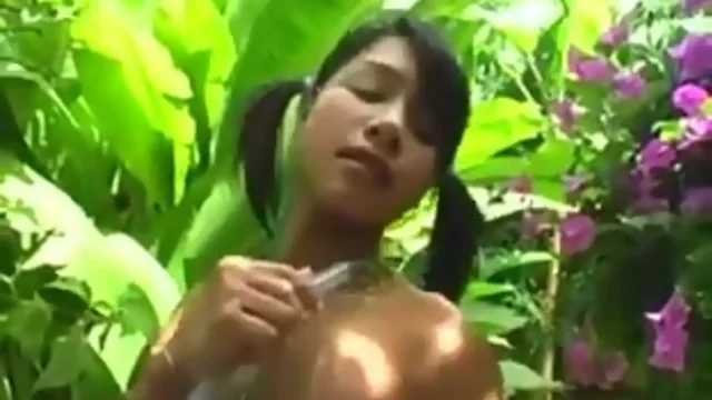 Lovely Transsexual Outdoor Jerking