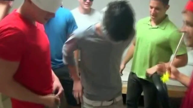 Blind Folded Gay Boy Sucking Dick At Dorm Room Party