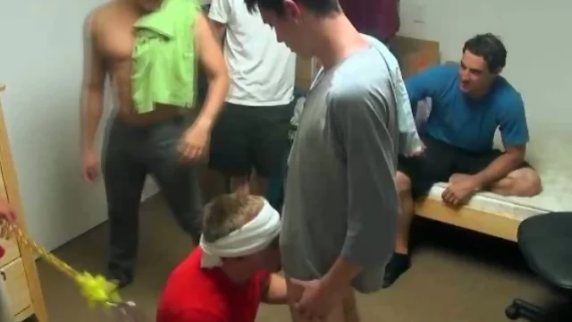 Gay College Boy Blind Folded Blowjob And Banging In Dorm Room