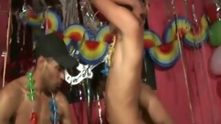 Hard Anal Fucking of Horny Latinos at the Party: Double Cumshot!
