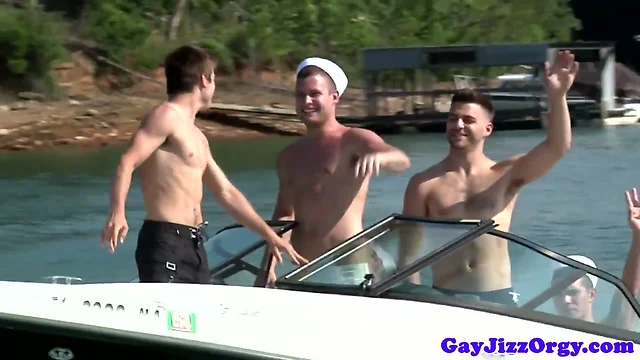 Gay sailor outdoor orgy with Chip Young