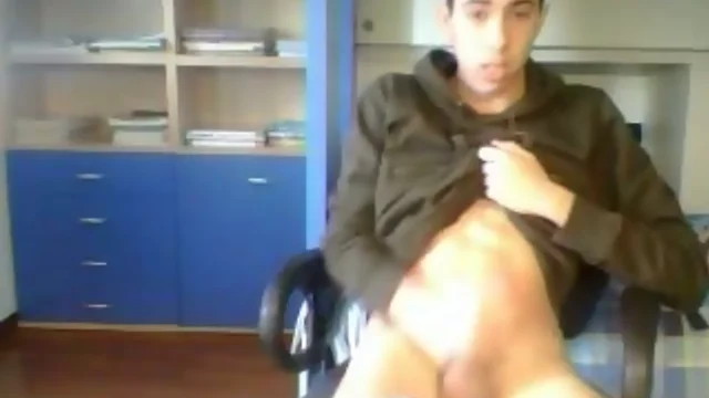 Str8 Italian Teenager With Man-Sized Penis Handjob On Cam