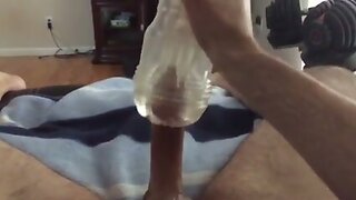 Using my fleshlight with a vibrator in my bum