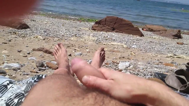 handjob on beach