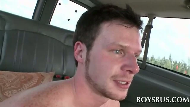 Straight guy bangs gay ass in the boys bus