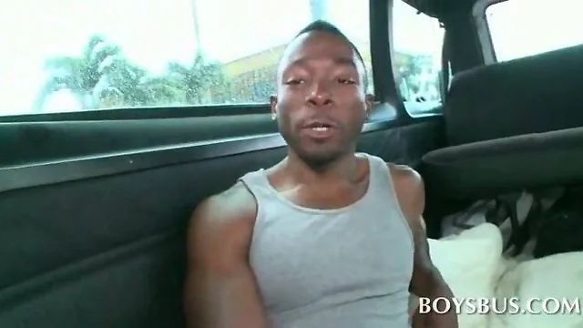 Hot black guy picked up for a gay sex ride