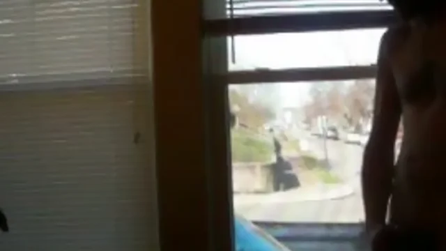 Fucking Off at the window as car drives by