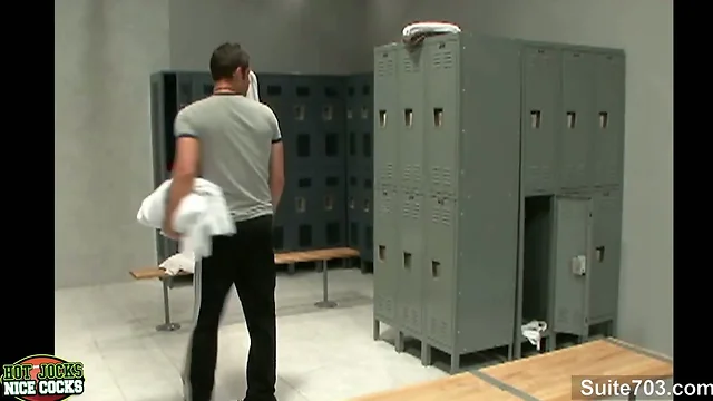 Hot gay jocks fucking in locker room