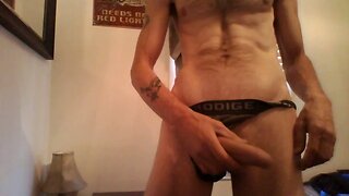hot amateur guy strips and masturbates till he cums