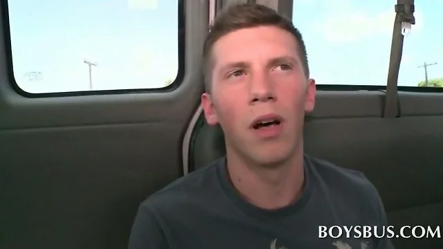 Cute guy tricked into gay sex in the boys bus