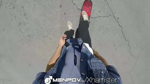 HD MenPOV - Hunk picks up a guy for a backseat hand job