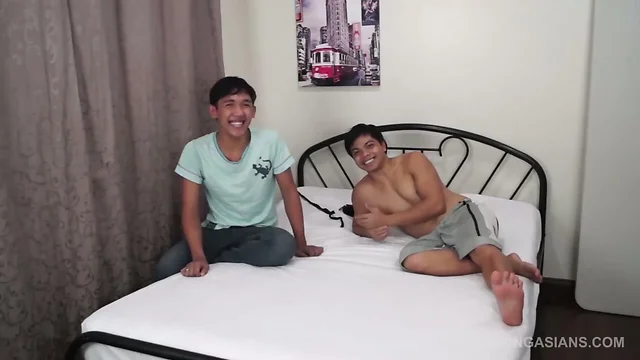 Asian Twink Tickle Fetish and Blowjob Fun
