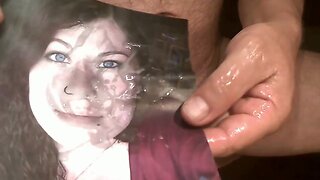 Tribute for amasing25 - huge load all over her face