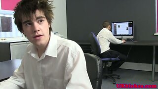 Uk office lads fucking at work before hot facial