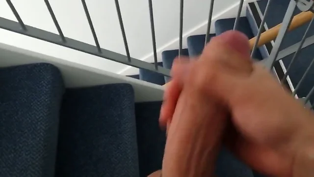Str8 everett masturbation on the stairs